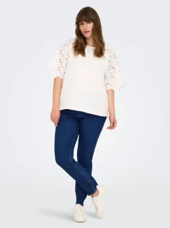 CARHUSH Średnia talia Krój skinny Do kostek Jeans