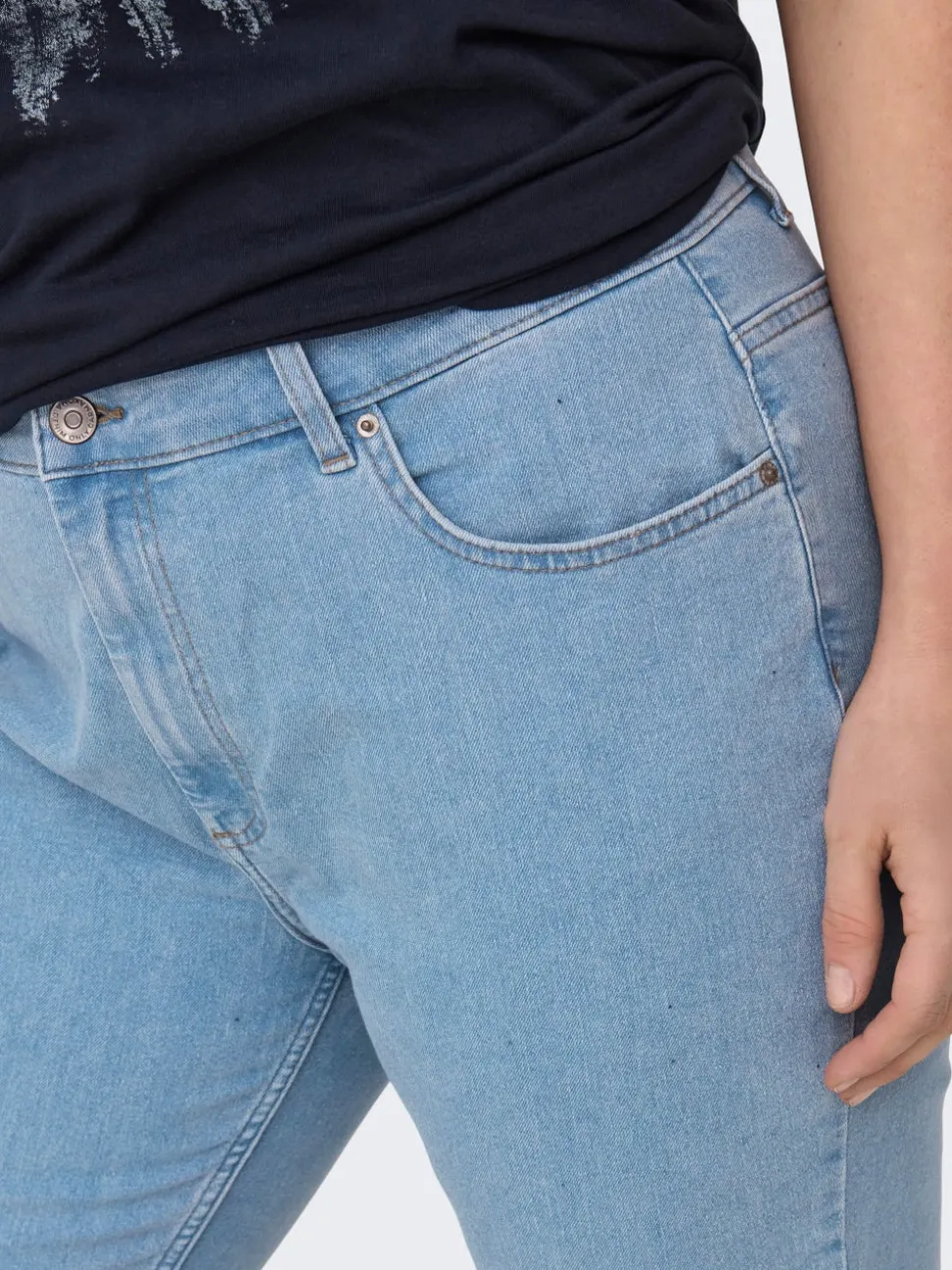 -CARHUSH Średnia talia Krój skinny Do kostek Jeans