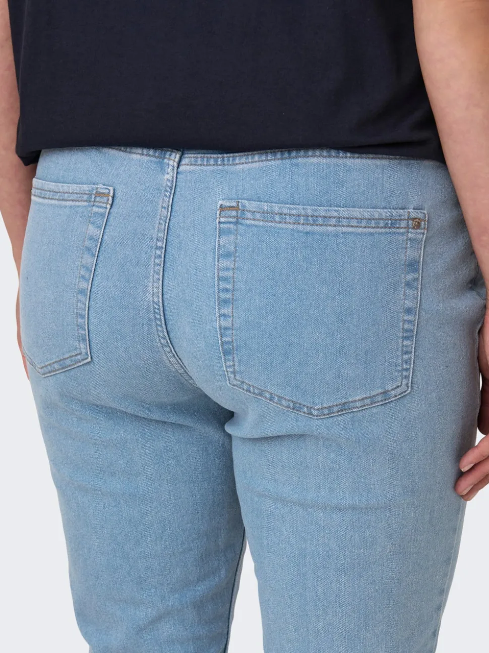 -CARHUSH Średnia talia Krój skinny Do kostek Jeans
