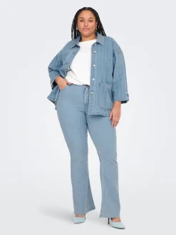 CARHUSH Średnia talia Krój flared Jeans