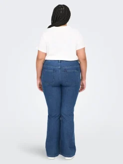 CARHUSH Średnia talia Krój flared Jeans