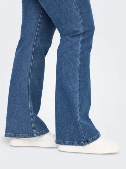 CARHUSH Średnia talia Krój flared Jeans