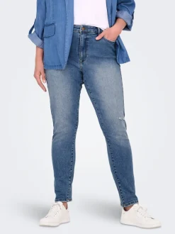 CARICONIC Wysoka talia Krój skinny Do kostek Jeans