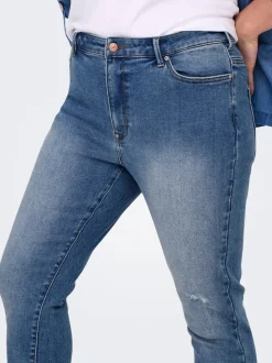 CARICONIC Wysoka talia Krój skinny Do kostek Jeans