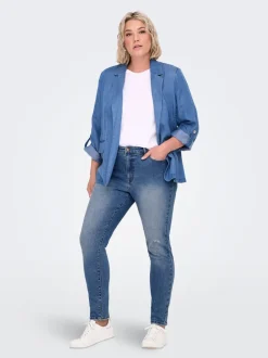 CARICONIC Wysoka talia Krój skinny Do kostek Jeans