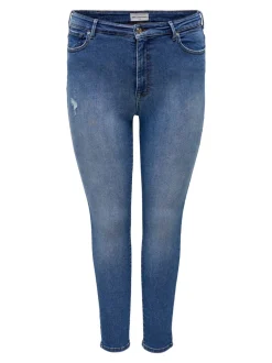 CARICONIC Wysoka talia Krój skinny Do kostek Jeans