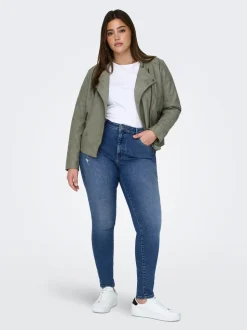 CARICONIC Wysoka talia Krój skinny Do kostek Jeans