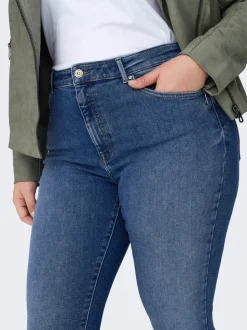 CARICONIC Wysoka talia Krój skinny Do kostek Jeans