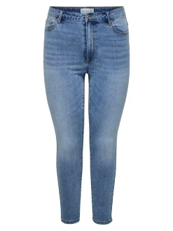 CARICONIC Wysoka talia Krój skinny Do kostek Jeans