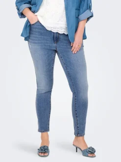 CARICONIC Wysoka talia Krój skinny Do kostek Jeans