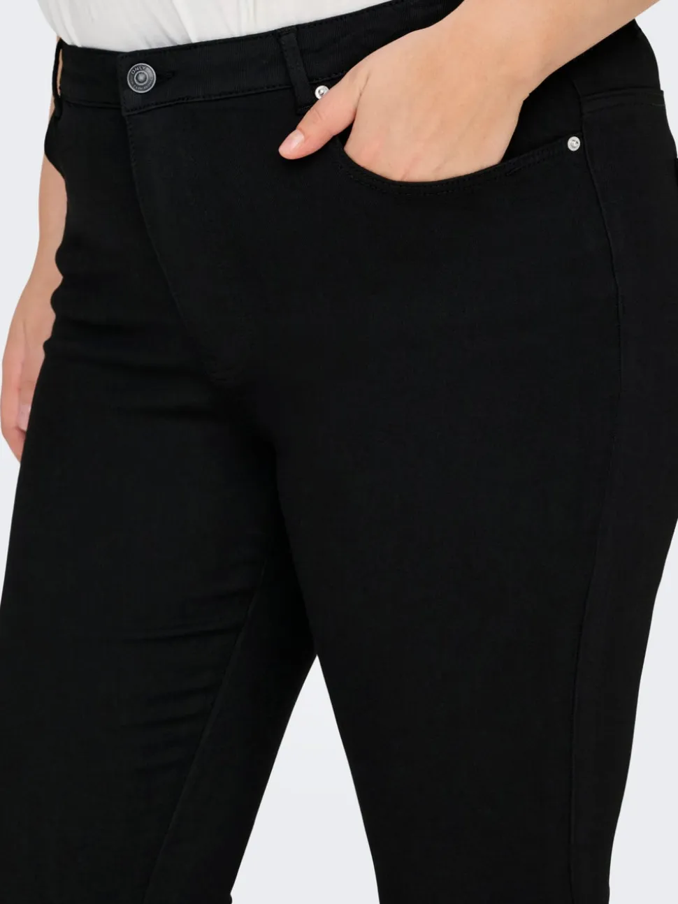 CARJACKSON Średnia talia Krój skinny Do kostek Jeans