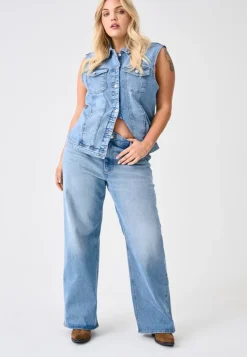 CARJUICY Wysoka talia Krój wide leg Jeans