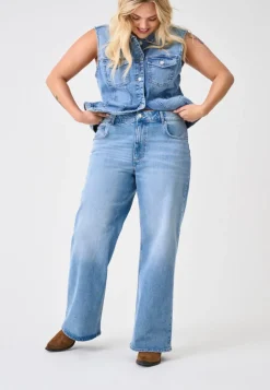 CARJUICY Wysoka talia Krój wide leg Jeans