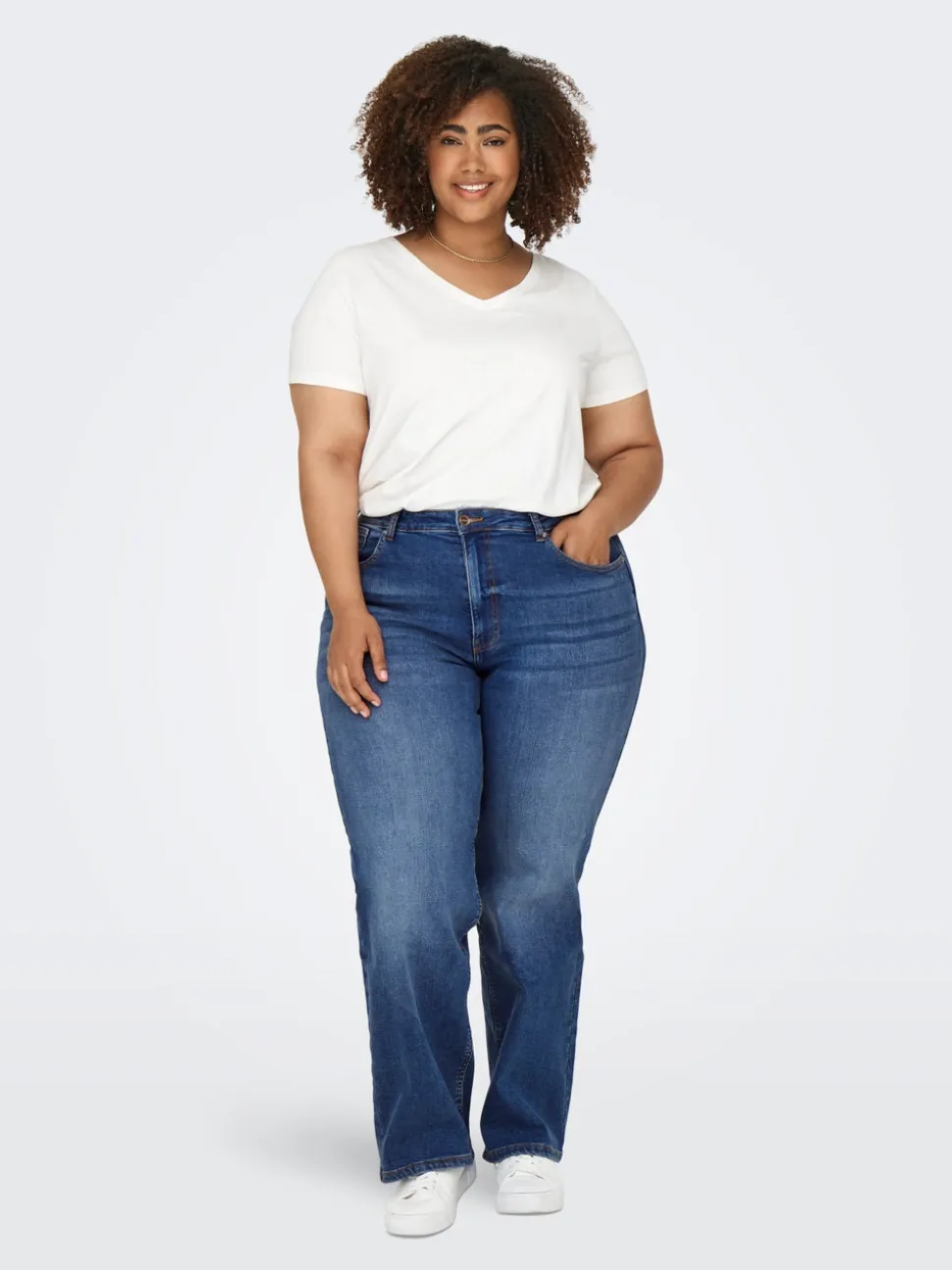 CARJUICY Wysoka talia Krój wide leg Jeans