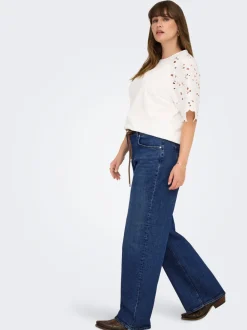 CARJUICY Wysoka talia Krój wide leg Jeans
