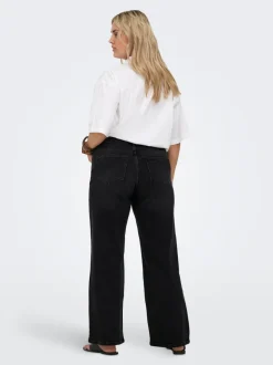 CARJULLES Niska talia Krój wide leg Jeans