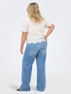 CARJULLES Niska talia Krój wide leg Jeans