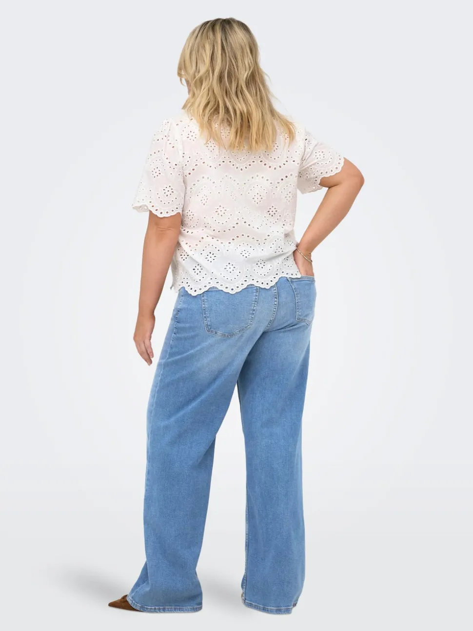 CARJULLES Niska talia Krój wide leg Jeans