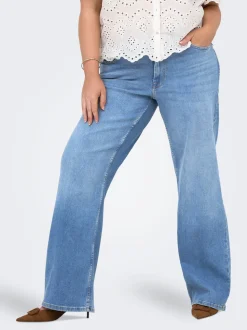 CARJULLES Niska talia Krój wide leg Jeans