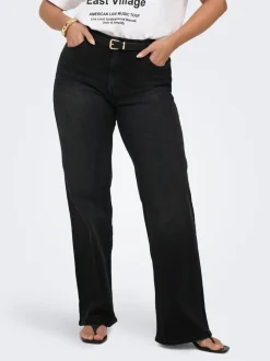 CARJULLES Średnia talia Krój wide leg Jeans