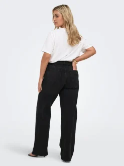 CARJULLES Średnia talia Krój wide leg Jeans