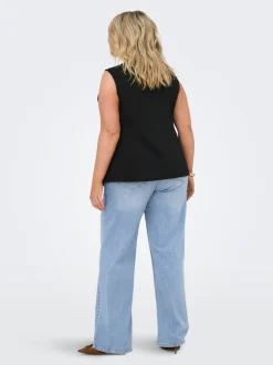 CARJULLES Średnia talia Krój wide leg Jeans
