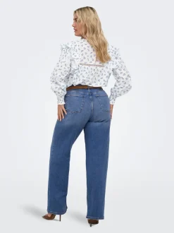 CARJULLES Średnia talia Krój wide leg Jeans