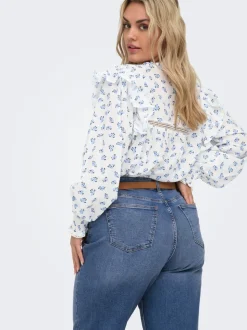 CARJULLES Średnia talia Krój wide leg Jeans