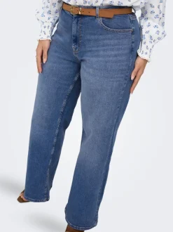 CARJULLES Średnia talia Krój wide leg Jeans