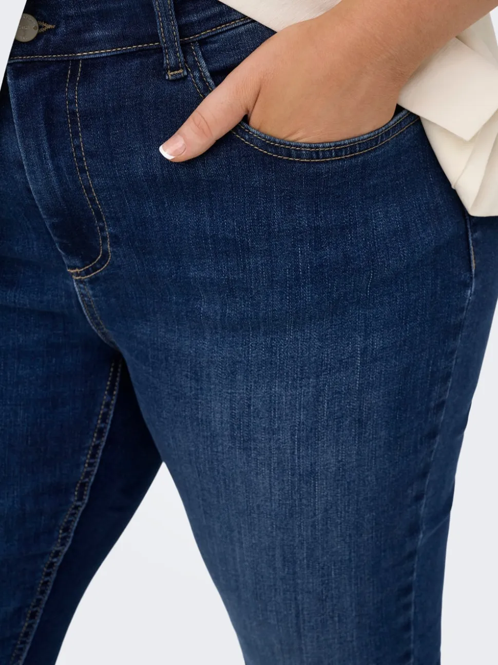 CARLACE Średnia talia Krój skinny Do kostek Jeans