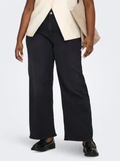 CARMADISON Wysoka talia Krój wide leg Jeans