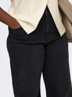CARMADISON Wysoka talia Krój wide leg Jeans