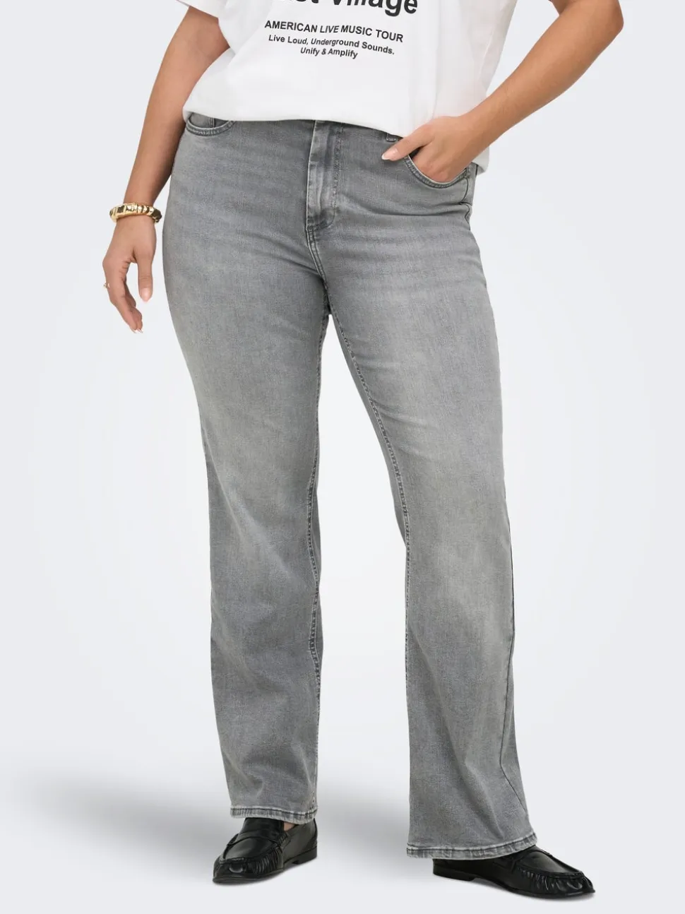 CARWILLY Krój flared Jeans