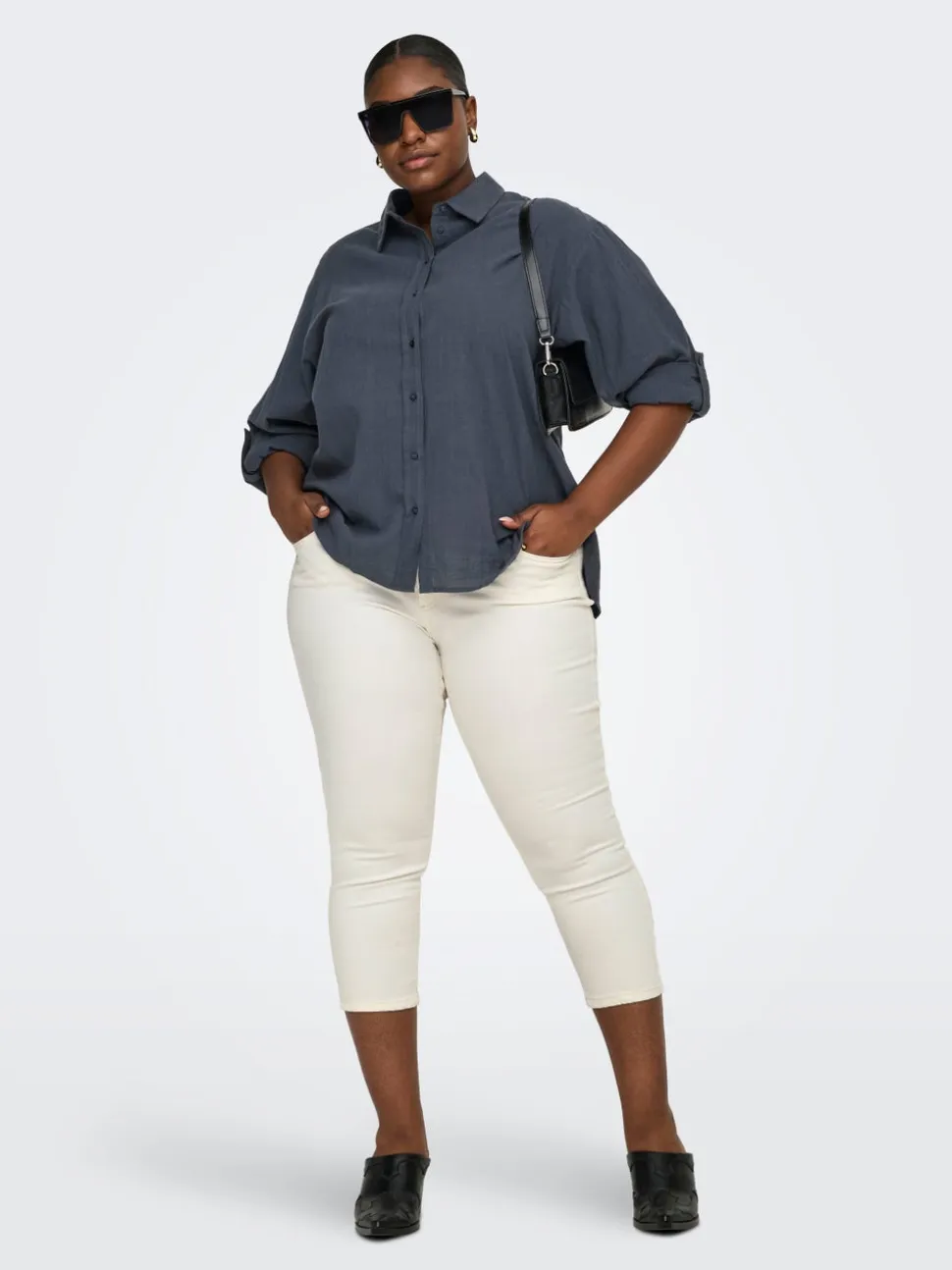 CARWILLY Średnia talia Krój capri skinny Jeans
