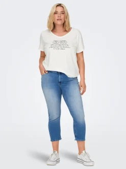 CARWILLY Średnia talia Krój capri skinny Jeans