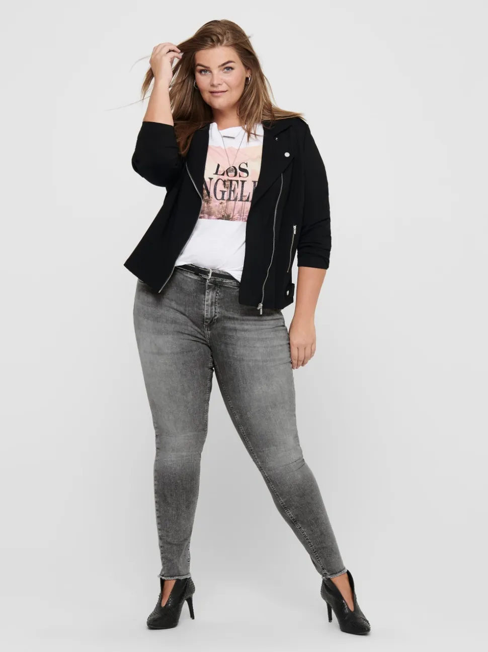 CARWILLY Regularna talia Krój skinny Do kostek Jeans