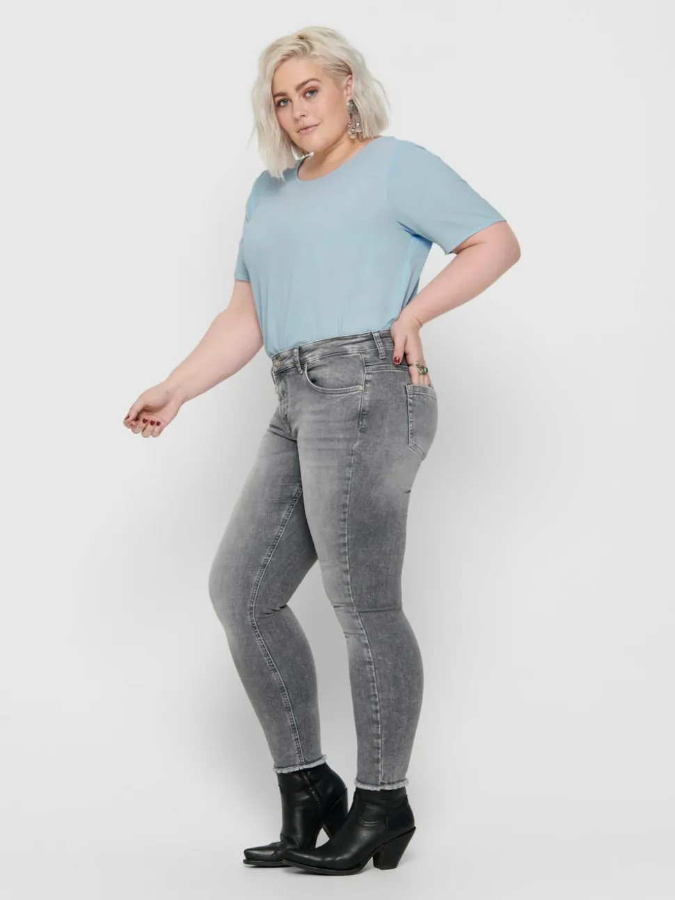 CARWILLY Regularna talia Krój skinny Do kostek Jeans