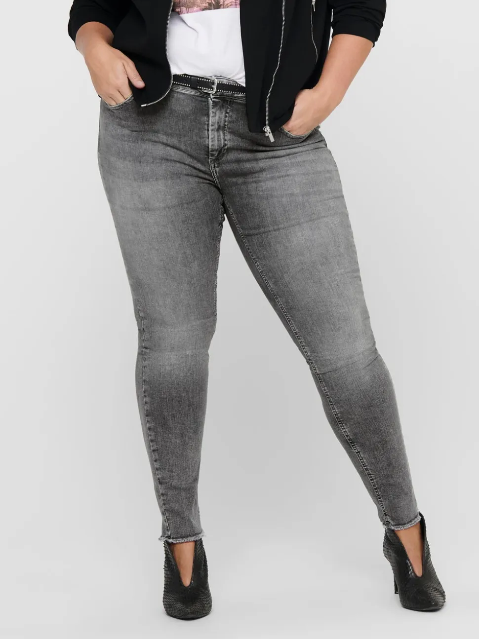 CARWILLY Regularna talia Krój skinny Do kostek Jeans