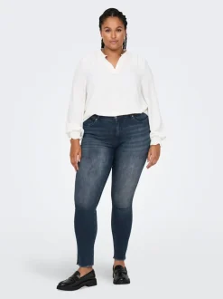 CARWILLY Wysoka talia Krój skinny Do kostek Jeans