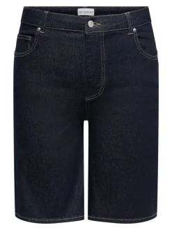 CARWILLY Wysoka talia Krój wide leg Jeansowe szorty