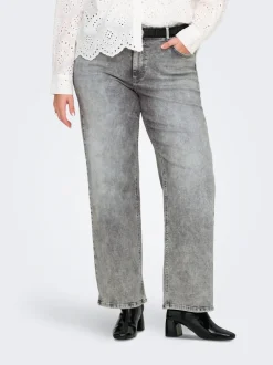 CARWILLY Wysoka talia Krój wide leg Jeans