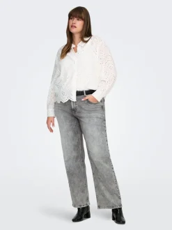 CARWILLY Wysoka talia Krój wide leg Jeans