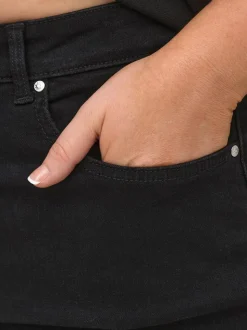 CARWILLY Wysoka talia Krój wide leg Jeansowe szorty