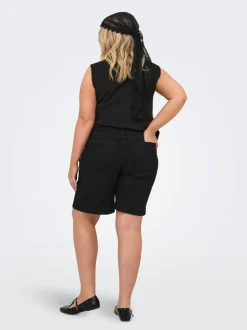 CARWILLY Wysoka talia Krój wide leg Jeansowe szorty