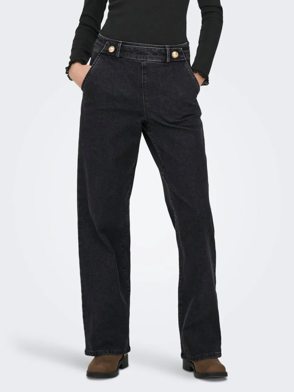 JDYGEGGO Wysoka talia Krój wide leg Jeans