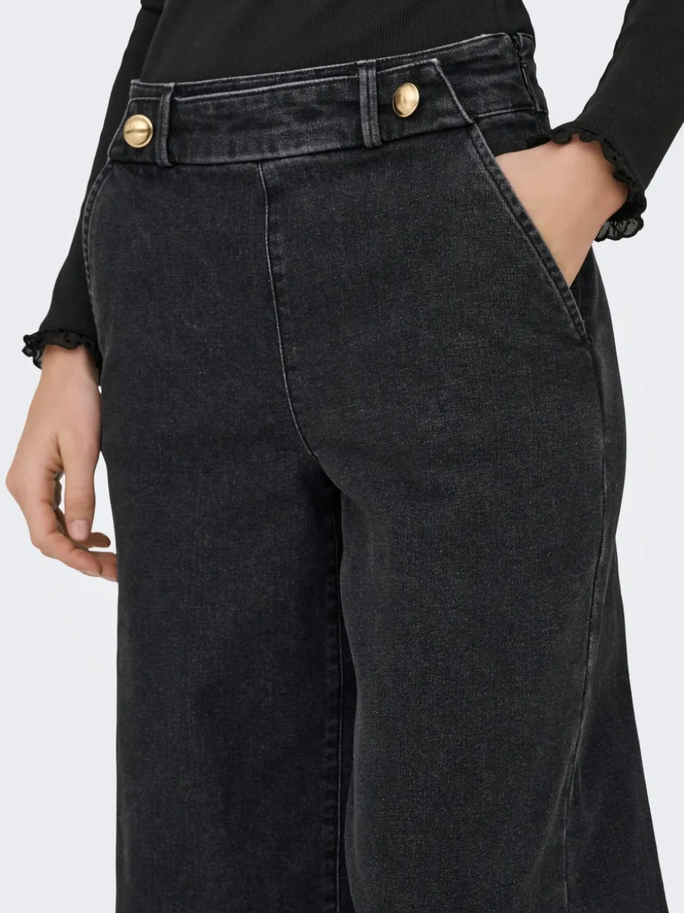 JDYGEGGO Wysoka talia Krój wide leg Jeans