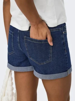 JDYMOON Średnia talia Krój regularny Jeansowe szorty
