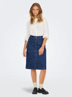 JDYOLIVIA Jeans Spódnica jeansowa Długa spódnica
