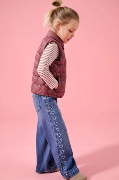 KMGCOMET Średnia talia Krój wide leg Jeans