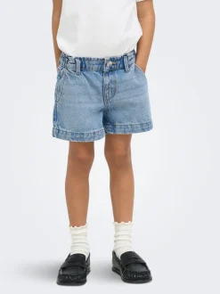 KMGCOMET Średnia talia Krój wide leg Jeansowe szorty